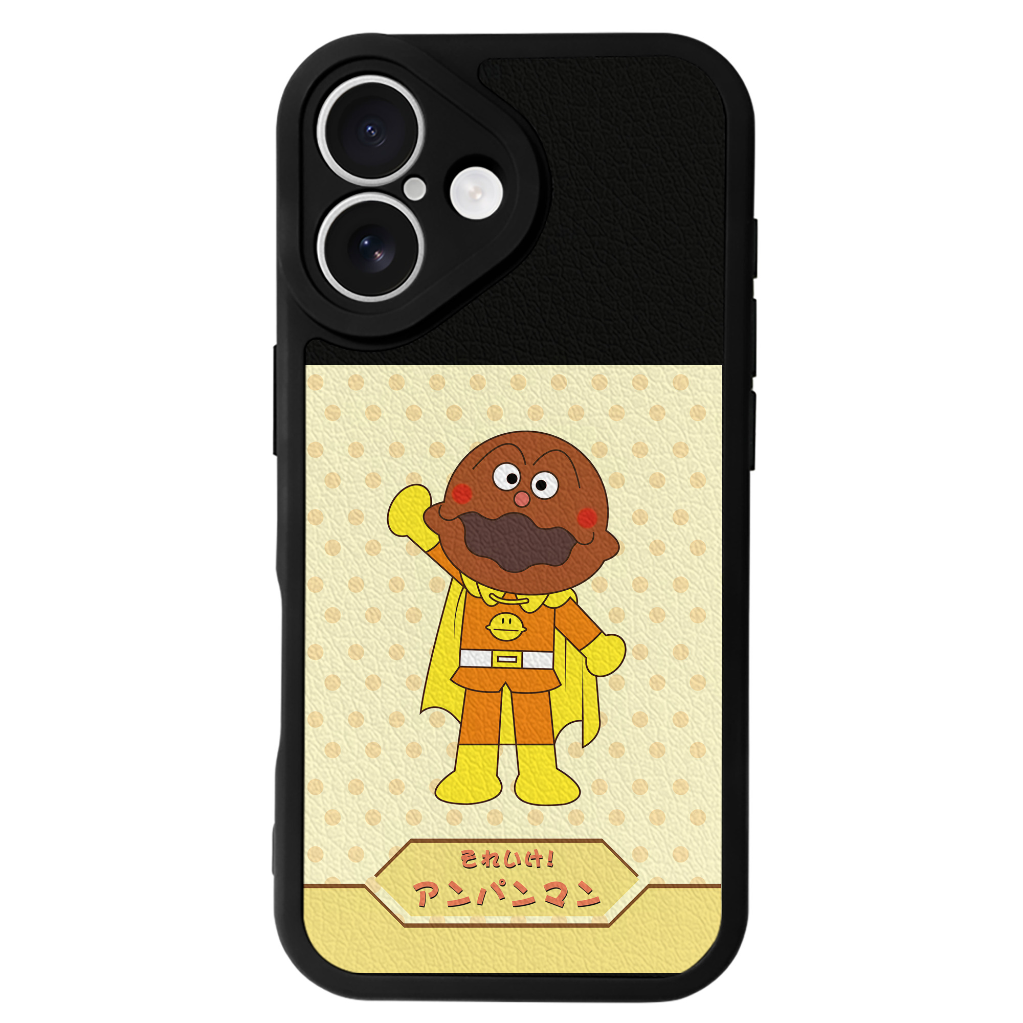 （画像用） アンパンマン Anpanman 【iPhone 16シリーズ対応】シリコンスマホケース（レザー調） 材質：シリコン